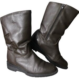 Blondo Leather Winter Boots Womens 8 AA Brown Canada Wool Vintage Y2K Waterproof
